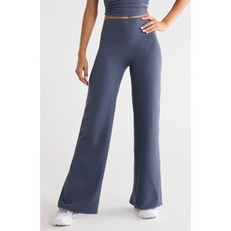 Zella Zen High Waist Wide Leg Pants in Navy Armada at Nordstrom, Size X-Large