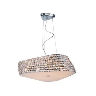 Netlighting Crystal Pendant Ceiling Light Chrome in Silver