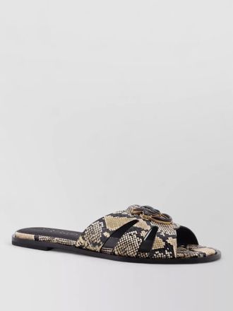 Pinko leather low sandals