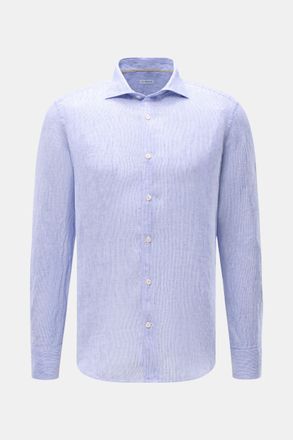 Braun Hamburg Men - Linen shirt shark collar blue/white striped
