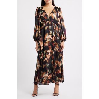 Parker The Filia Long Sleeve Maxi Dress in Rich Black at Nordstrom Rack, Size 12