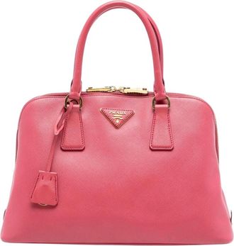 Prada Pre-owned Gestructureerde Leren Satchel - Dames - Vintage Handtas - Roze - ONE Size - Leer - Vintage