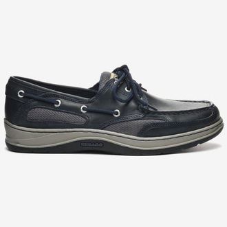Sebago Clovehitch II Fgl Waxed Boat Shoes in Blue Navy-Dk Grey at Nordstrom, Size 11.5