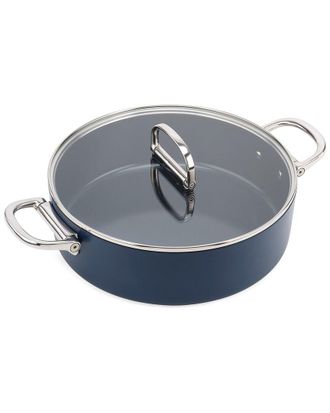 Joseph Joseph Space Ceramic Non-Stick 5Qt Shallow Casserole With Folding Handles & Lid