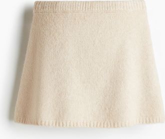 H&M Gestrickter Minijupe - Beige