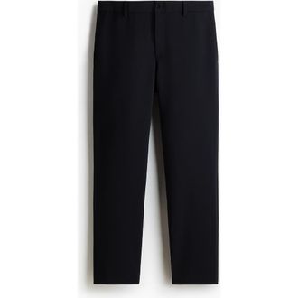H&M Slim Fit Tailored Trousers in Navy Blue at Nordstrom, Size Xx-Large