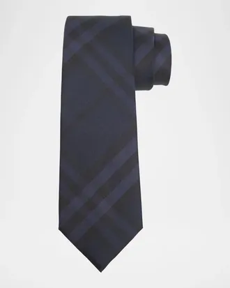 Burberry Men & apos;s Check Silk Tie