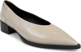 Aerosoles Mide Pointed Toe Pump in Stone Leather at Nordstrom, Size 8.5