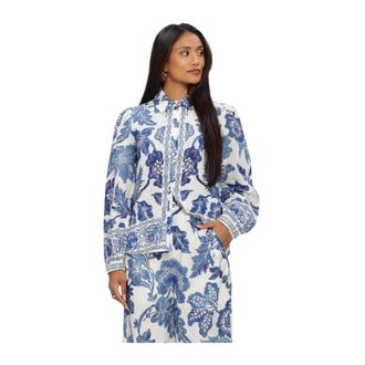 Kudibal Copenhagen Slomadea NS Shirt met Ballonmouwen - Dames - Blouses & Shirts - Veelkleurig - Maat: L Linnen