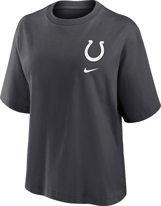 Nike Indianapolis Colts Rivalries Collection Boxy Nike Womens NFL T-Shirt in Grey | 01CM06F98-MCF