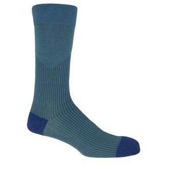 Peper Harow V-Stripe Mens Socks - Blue