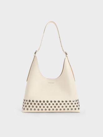 Charles & Keith Liv Grommet Hobo Bag