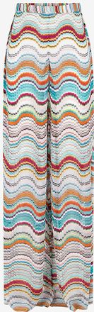 Missoni Strickhose mit weitem Bein und welligen Motiven
