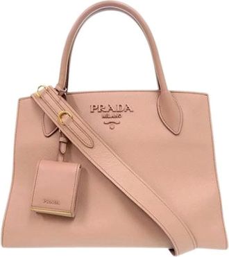 Prada Pre-owned Handbags, female, Pink, Size: ONE SIZE Pre-owned Monochrome Satchel