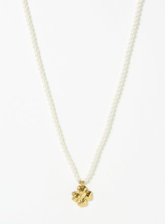 Simons Womens Clover pearl necklace