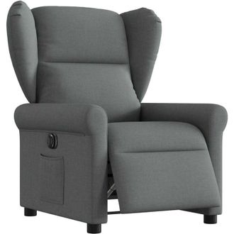 vidaXL Vidaxl - Sill&oacute;n Reclinable El&eacute;ctrico De Tela Gris Oscuro