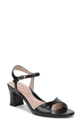 Naturalizer Nyla Sandal in Black Textured Faux Leather at Nordstrom Rack, Size 7.5