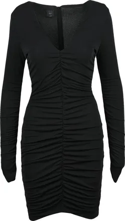 Pinko Black Viscose Fototurbo Stretch Mini Dress