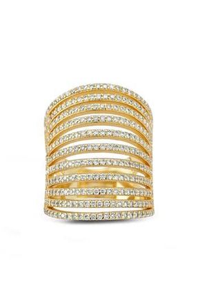 Glaze Jewelry Moissanite Caged Band Ring in Gold at Nordstrom Rack, Size 8