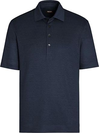 Ermenegildo Zegna Polo Polo Shirt - Heren - Polos - Blauw - 2XL - Tops