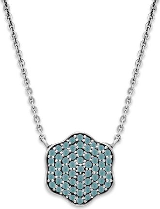 Samuel B. Sterling Silver Aquamarine Pavé Clover Necklace at Nordstrom Rack