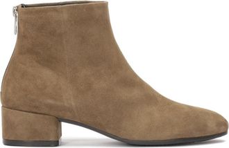 Kazar Klassieke su&egrave;de laarzen met lage hak. Dit product valt klein uit. - Dames - Laarzen met Hak - Bruin - 40 EU - Su&egrave;de - Schoenen