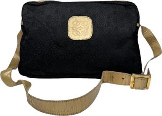 Loewe Pre-owned Canvas Cross Body Tas - Dames - Vintage Schoudertas - Zwart - ONE Size - Vintage