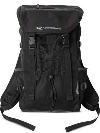 Makavelic logo print back pack - Black