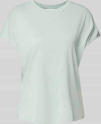 Jake*s T-Shirt mit geripptem Rundhalsausschnitt in Lagune, Gr&ouml;&szlig;e 32