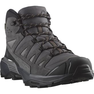 Salomon Outdoorschuh SALOMON X ULTRA 360 LEATHER MID GORE-TEX, Herren, Gr. 41, grau (castlerock), Nubukleder, Synthetik, Schuhe Outdoorschuh, wasserdicht