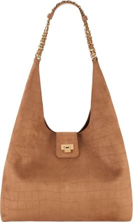 Elisabetta Franchi Tassen.. - Dames - Schoudertassen - Bruin - ONE Size - Su&egrave;de - Tassen