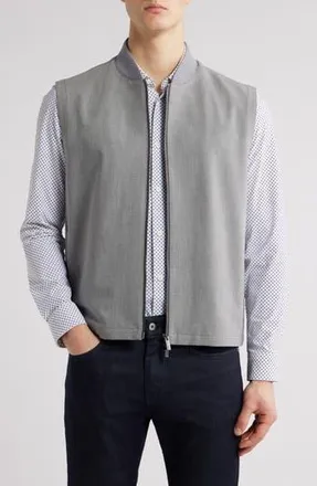 BOSS Hanry Zip Vest in Medium Grey at Nordstrom Rack, Size 46 - R
