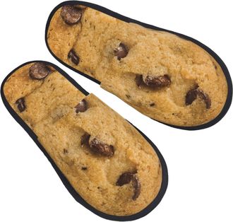 Generic Chocolate Cookie Men Women House Slippers Cosy House Shoes Fluffy Sliders For Winter Bedroom Indoor L