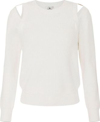 Elisabetta Franchi Knit Sweatshirt With Cut-Outs