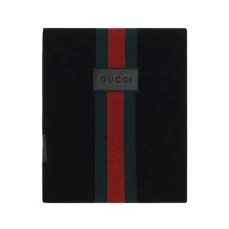 Gucci Sjaal met streepdetail - Heren - Accessoires - Zwart - Maat: ONE Size Zijde