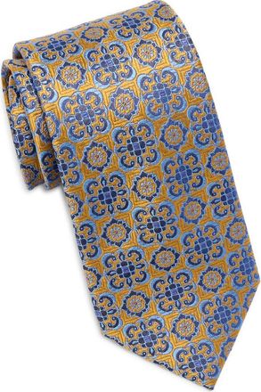 Ted Baker Adelaide Float Medallion Silk Blend Tie in Yellow at Nordstrom Rack