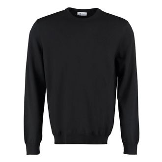 THE (ALPHABET) Truien & Vesten, Heren, Zwart, L, Wol, Wollen trui