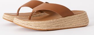 FitFlop Fitflop Womens F-Mode Flatform Sandals in Tan Leather - Size UK 6