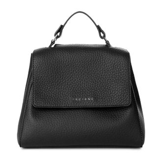 Orciani Bolso de cuero negro con bolsillos - Bags - Mujer - Negro - ONE SIZE