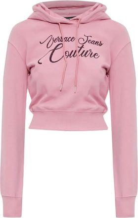 Versace Jeans Couture Felpa con decorazione e cappuccio - Rosa