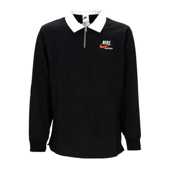 Nike Longsleeve Polo Sportswear Trend Rugby - Heren - Fitness - Zwart - XL - Katoen - Fitness