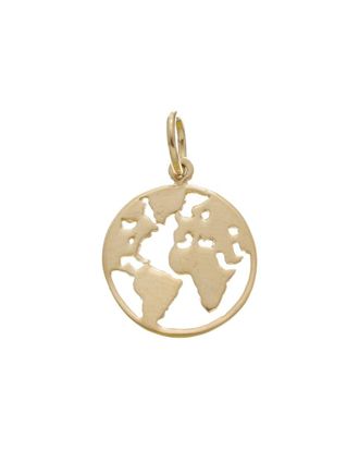 Italian Gold, Inc 14K 13Mm World Map Pendant