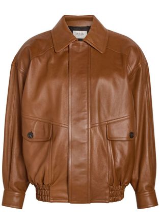 Saint Laurent Leather Jacket - Brown - 38 (UK10 / S)