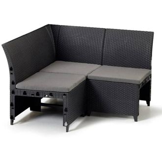 Keter Divano Angolare da Giardino Rosalie Grafite Keter
