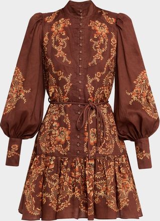 Alemais Seraphina Belted Mini Shirtdress