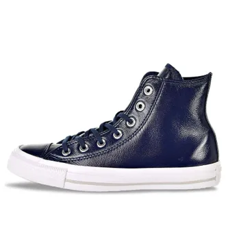 Converse (WMNS) Converse Chuck Taylor All Star Crinkled Patent Leather Hi Midnight Navy 557938C
