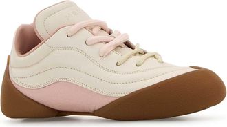 Alexander McQueen Womens Two-Tone Leather Flexion Sneakers Offwhitepink