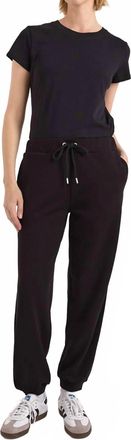Brodie Piping Detail Cuffed Jogger In Black