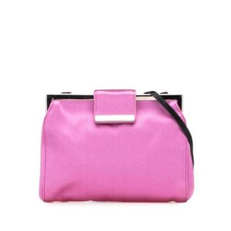 Miu Miu Pre-owned Clutches, female, Pink, Size: ONE SIZE Pre-owned Satin Shoulder Bag