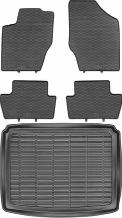 OEM Juego De Alfombrillas De Goma Para Peugeot 307 Hatchback (2001-2007) + Alfombrilla Para El Maletero